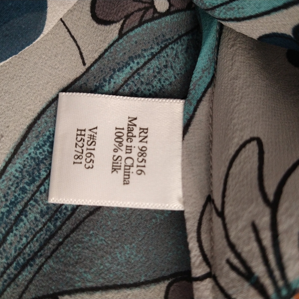 Coldwater Creek Floral Silk Tunic Size Small - Picture 7 of 9